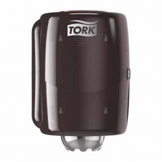 Aft&oslash;ringspapir dispenser, Tork, M2 sort/r&oslash;d 248mmx232mm x 360mm