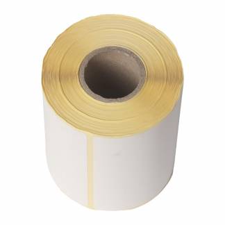 Thermoetiket, Etiket, Rektangul&aelig;r Udvendig vikling, 107.00 x 26.00 mm andre syntetiske papirer Perma