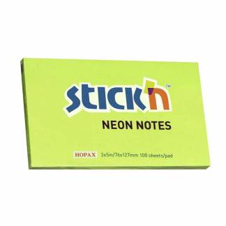 Notes, BNT Stick&acute;n, gr&oslash;n, 127x76mm