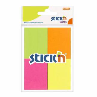 Notes, BNT Stick&acute;n, Neon, assorteret, 38 x50mm