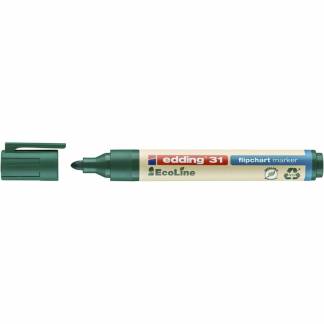 Marker edding 31 Flipchart EcoLine gr&oslash;n 1,5-3mm rund spids