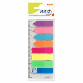 Indexfaner, BNT Stick&acute;n, 8 farver,45 x12mm, assorteret pakke a 400 stk