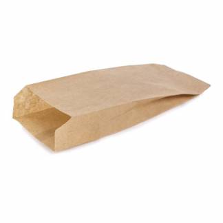 Fransk hotdog pose, 70 x 180 mm flat bag, Papir, brun, pakke a 1000 stk palle a 105 pakker, palle a
