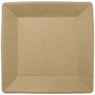 Tallerken frokost, Rund, 230 x 230 mm biologisk nedbrydeligt papir, brun komposterbar, pakke a 50 st
