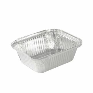 Foliebakke, Plus Pack, 1-Compartments Rektangul&aelig;r 450 ml,141x116x41mm aluminium, aluminium, pakke a