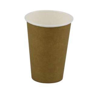 Kaffeb&aelig;ger, Papir + PE, brun 7 oz Automat, karton a 2500 stk palle 18 kartoner, Single wall F&oslash;devare