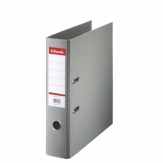Brevordner, Esselte gr&aring;, 75mm, 210x297mm, antal ringe: 2, PP