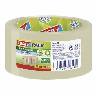 Pakketape, TESA ecoLogo, 50 mm x 66.00 m 57 &micro;m, kernediameter: 76 mm, Rulle, PP Solvent, low noise,
