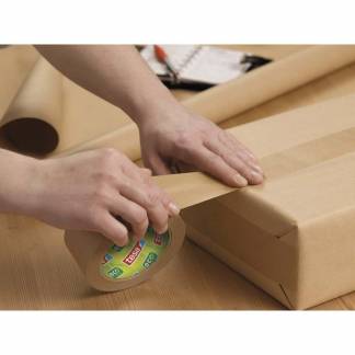 Pakketape, TESA ecoLogo, 50 mm x 50.00 m 125 &micro;m, kernediameter: 76 mm, Rulle tr&aelig;fibre, Solvent, brun