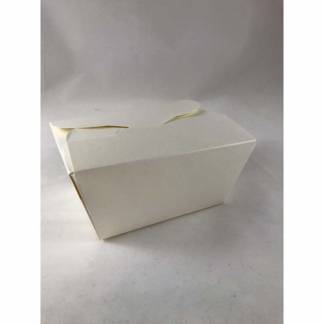 Take away box, Medium 700 ml,109x89x65mm Pap, hvid, For noodles, pakke a 50 stk