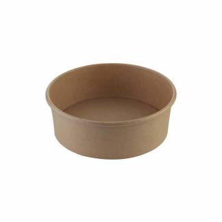 Salatbowle, Rund 500 ml, &Oslash; 150, h&oslash;jde 50 Kraft, brun, pakke a 50 stk