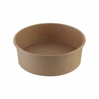 Salatbowle, Rund 1100 ml, &Oslash; 185, h&oslash;jde 65 Kraft, brun, pakke a 50 stk