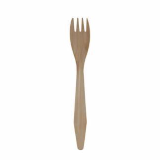 Tr&aelig;bestik, tr&aelig;, tr&aelig;, Wax coated Gaffel 185mm, pakke a 100 stk, Exclussiv F&oslash;devaregodkendt