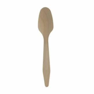 Tr&aelig;bestik, tr&aelig;, tr&aelig;, Wax coated Ske 185mm, pakke a 100 stk, Exclussiv F&oslash;devaregodkendt