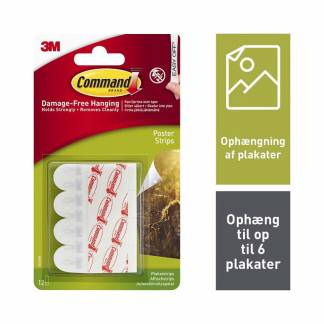 Command, 3M Command 17024, hvid, kasse a 6 pakker