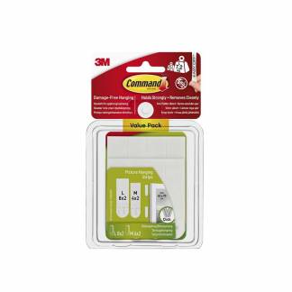 Command, 3M Command 17209, hvid, kasse a 4 pakker