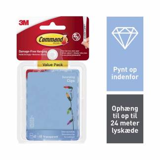 Command, 3M Command 17017CLR-AWPU, transparent kasse a 4 pakker