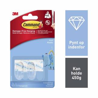 Command, 3M Command 17092CLR, hvid, kasse a 6 pakker