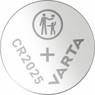Knapcellebatteri, Varta, CR2025 pakke a 2 stk