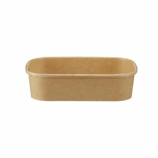 Salatbowle 500 ml,172x120x41mm Kraft, brun, Til mikroovn pakke a 50 stk F&oslash;devaregodkendt