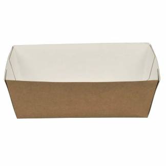 Pommes frites&nbsp;bakke, Firkantet,170x120 x30mm Pap, brun, karton a 450 F&oslash;devaregodkendt