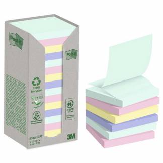 Post-it, Post-it, Recycle, assorteret 76x76mm, pakke a 16 stk