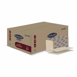 Papirh&aring;ndkl&aelig;der ark, BulkySoft, Havana 2 lag, brun 235mmx240mm, karton a 3750 stk