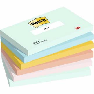 Notes, Post-it, Super sticky, assorteret 127x76mm, pakke a 6 stk