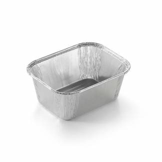 Foliebakke, Plus Pack, 1-Compartments Rektangul&aelig;r 250 ml,108x83x42mm aluminium, aluminium, pakke a 1