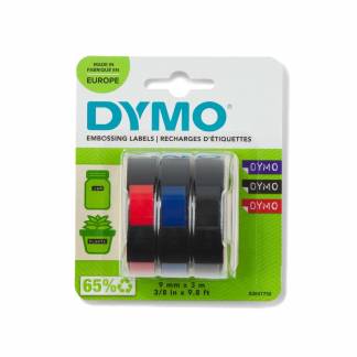 Pr&aelig;getape, Dymo Junior and Omega, 9mm x3.00m r&oslash;d