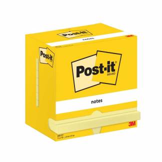 Post-it, Post-it, Notes, gul, 127x76mm pakke a 12 stk, 100% PEFC Certified