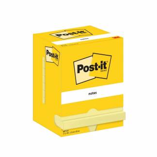 Post-it, Post-it, Notes, gul, 102x76mm pakke a 12 stk, 100% PEFC Certified