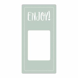 Forseglingsetiket, Meto, ENJOY! 50x100mm gr&oslash;n, rulle a 500 etiketter