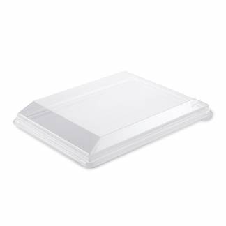L&aring;g t/plastbakke, Plus Pack Zen Rektangul&aelig;r,320x250x36mm RPET, transparent, pakke a 60 stk F&oslash;devareg