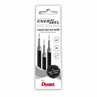 Refill, Pentel EnerGel, LRN5-3A, 0,25MM sort