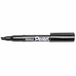 Marker, Pentel Recycology, NN60, 4-6MM Skr&aring; spids, sort, permanent