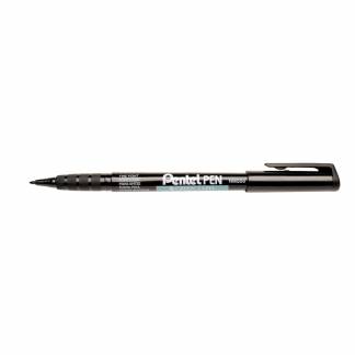 Marker, Pentel Recycology, NMS50, 1MM Spids, sort, permanent