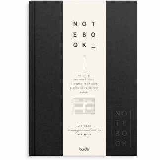 Notesbog, Mayland Deluxe, A5, sort, 148 x210mm, 100g/m2