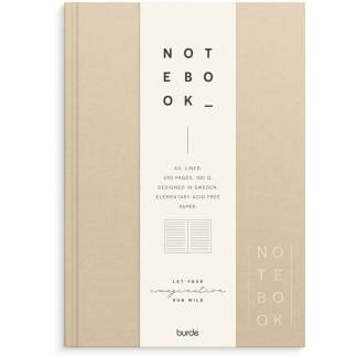 Notesbog, Mayland Deluxe, A5, beige, 148 x210mm, 100g/m2, FSC Mix Credit