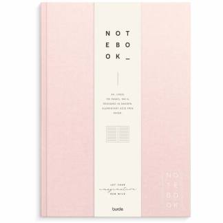 Notesbog, Mayland Deluxe, A4, pink/r&oslash;d 210x297mm, 100g/m2