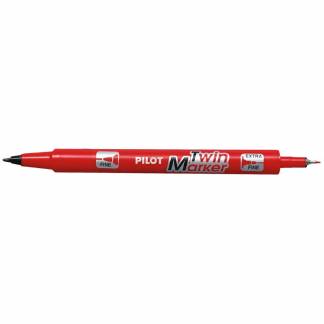 Marker, Pilot, TWIN, 0,8/2,0MM, Kugle r&oslash;d, permanent
