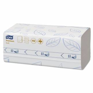 Papirh&aring;ndkl&aelig;der ark, Tork Premium Extra Soft, 2 lag, hvid 212mmx320mm, karton a 2040 stk FSC Mix Cre