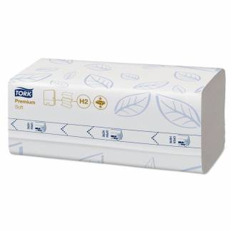 Papirh&aring;ndkl&aelig;der ark, Tork Premium Extra Soft, 2 lag, hvid 212mmx240mm, karton a 2700 stk FSC Mix Cre