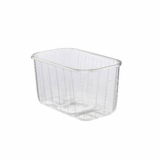 Plastbakke,193x115x105mm PP, transparent, frugt & gr&oslash;nt karton a 1120 stk F&oslash;devaregodkendt