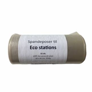 Spandeposer, 35 &micro;m, 600 x 850 mm, LD-PE transparent, 50 l, rulle a 10 stk