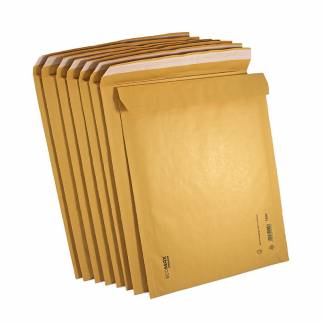 Boblepose, Boblekuvert, 120 x 175 mm Kort side &aring;ben, brun, v&aelig;gt: 0.014 kg pakke a 200 stk, palle a 3