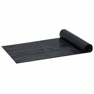 Affaldss&aelig;kke, 53 &micro;m, 750 x 1150 mm genanvendt LDPE, sort, 125 l rulle a 10 poser