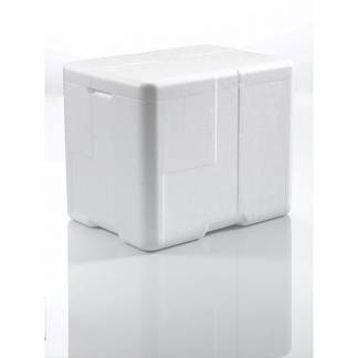 EPS skum, 400 x 300 x 330 mm PS, hvid, palle a 56 stk F&oslash;devaregodkendt