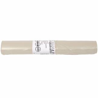 Affaldss&aelig;kke, 33 &micro;m, 700 x 1050 mm genanvendt LDPE, transparent, 100 l rulle a 10 poser
