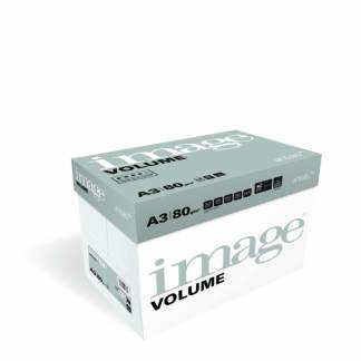 Image, Volume, hvid, Kopipapir tr&aelig;fri ECF, 80g/m2, 420mm x 297mm, A3 Bred bane, pakke a 500 ark 70%